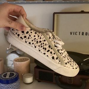 Madewell Sidewalk Low-Top Sneakers in Spatter-Painted Calf Hair